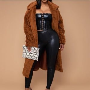 Fashion Nova faux fur coat size Small